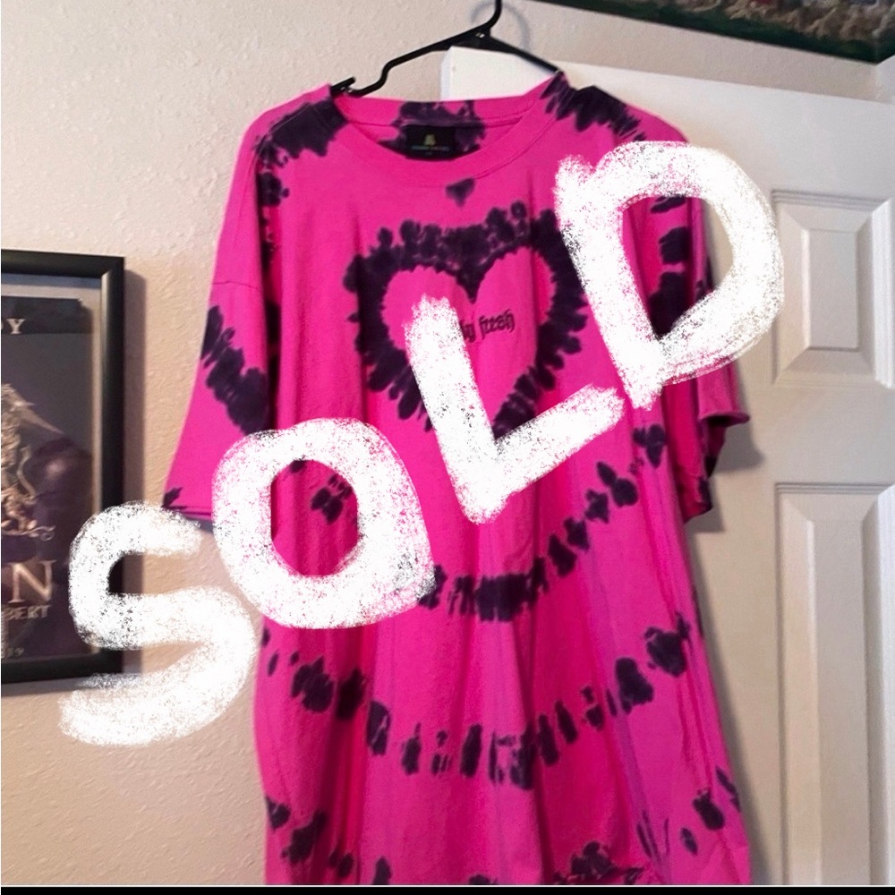 Pink Tie-Dye Heart T-Shirt Teddy Fresh